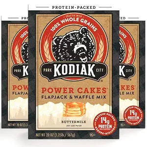 Kodiak Cakes Protein Pancake Power Cakes, Flapjack and Waffle Baking Mix, 20 Buttermilk 60 Ounce ... | Amazon (US)