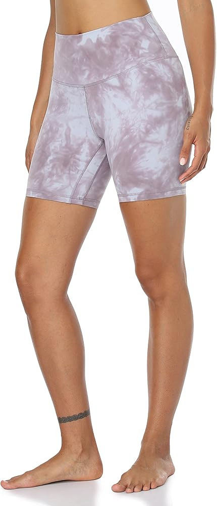 YUNOGA Women's High Waisted Yoga Short 6" Inseam Workout Athletic Biker Shorts | Amazon (US)