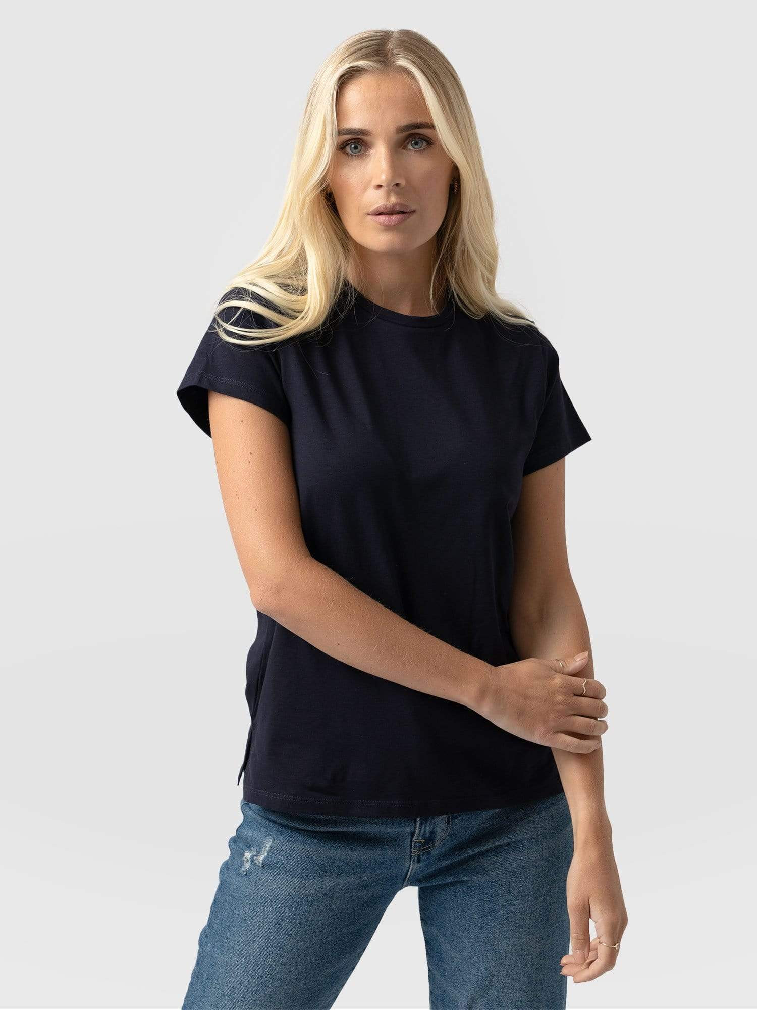 Easy Cotton Tee - Navy | Saint + Sofia