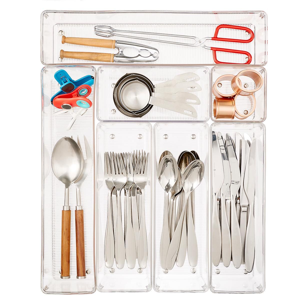 iDESIGN Linus Deep Drawer Organizer Clear | The Container Store