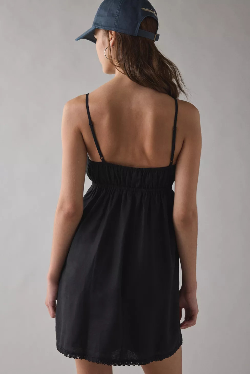 ReMADE By UO Made In LA EcoVero™ Linen Babydoll Mini Dress | Urban Outfitters (US and RoW)