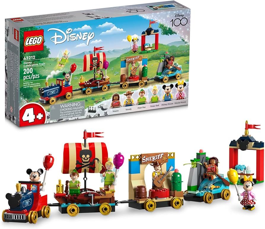 Amazon.com: LEGO Disney 100 Celebration Train Building Toy 43212 Imaginative Play, Fun Birthday G... | Amazon (US)
