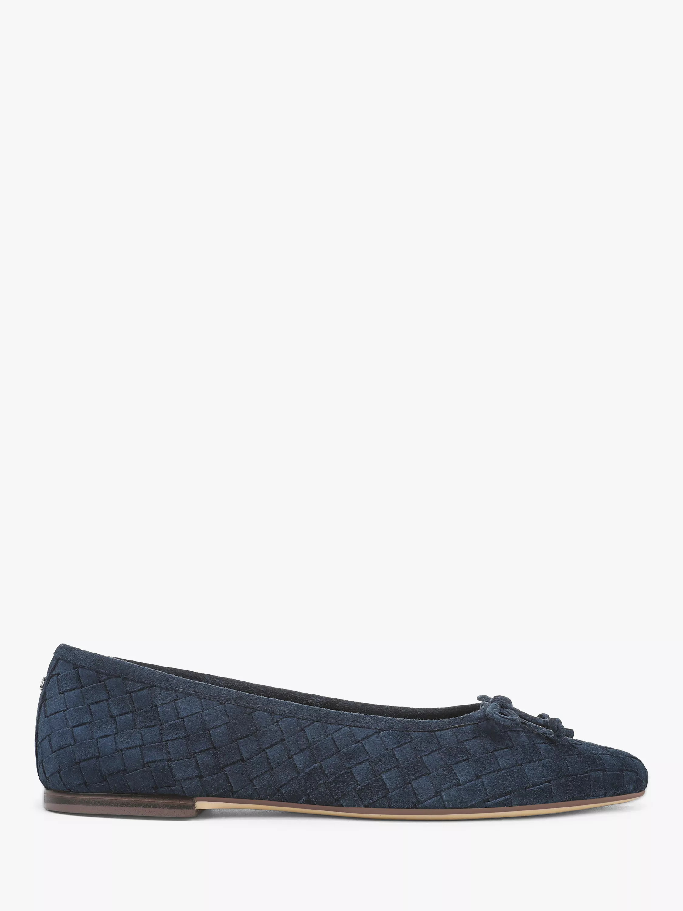 Ruthie Woven Suede Ballerina Pumps, Oasis Navy | John Lewis (UK)