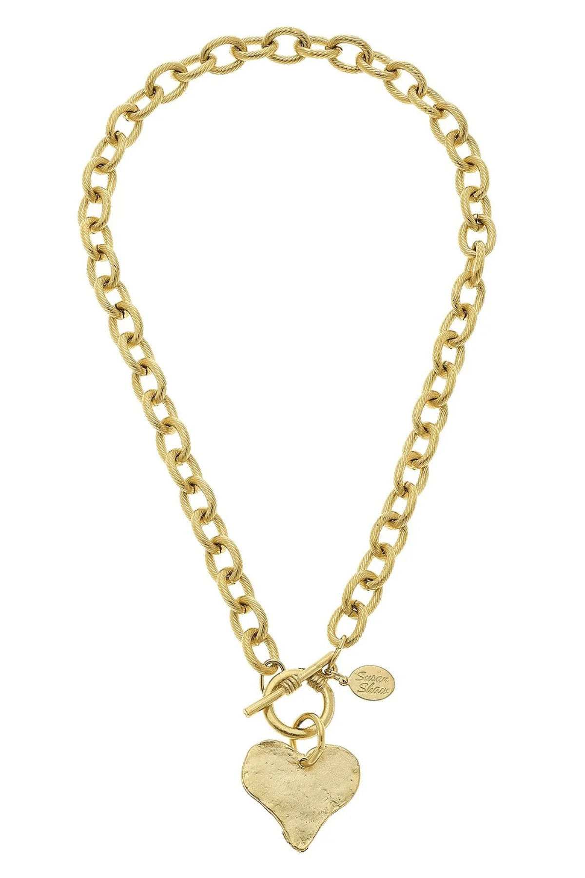 Susan Shaw Gold Toggle Heart Necklace | Social Threads