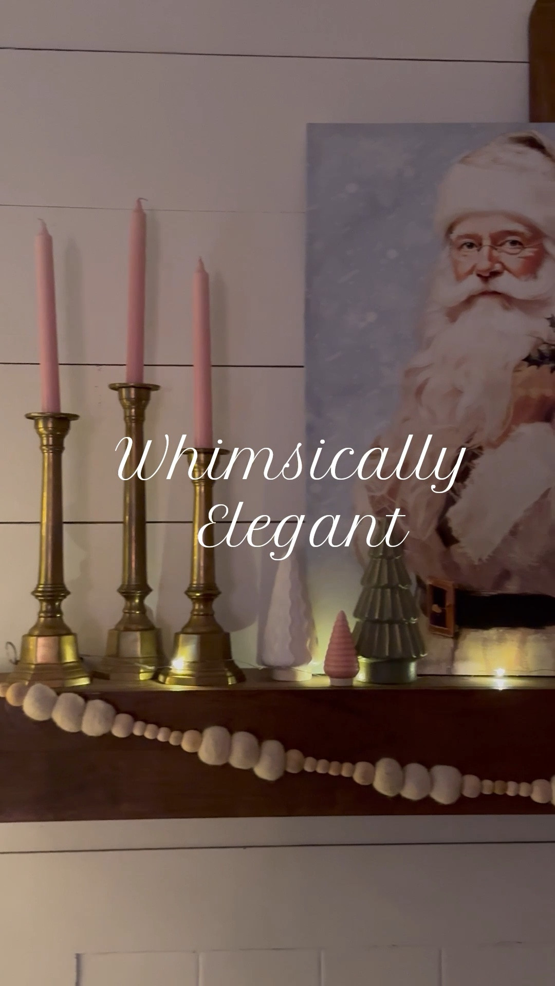 Going for a fun yet elegant mantle this year. Pops of pink and a twinkle in Santa’s eye make for a magical Christmas display. 

#LTKHome #LTKmomlife #LTKHoliday