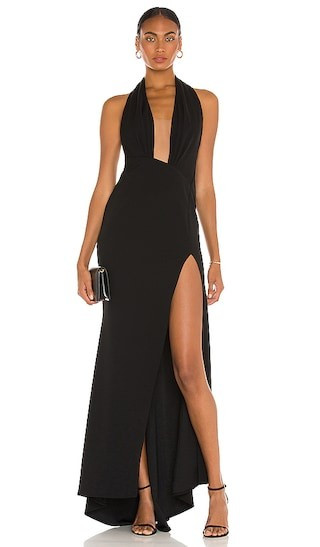 Legs For Days Gown in Black Wedding Guest Dress Evening Dress Spring Dress Black Dress Black Dresses | Revolve Clothing (Global)