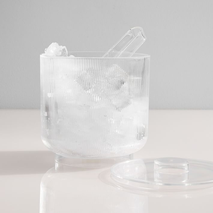 Fluted Acrylic Ice Bucket | West Elm (US)