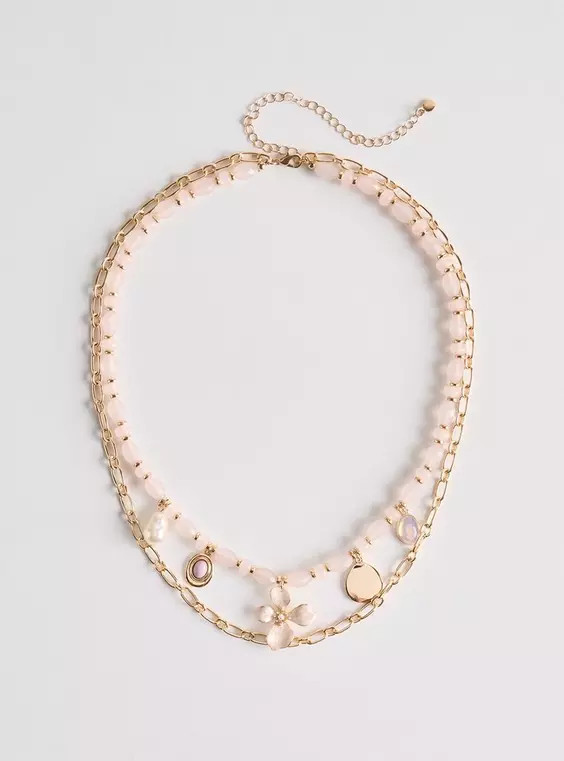 Beaded Floral Charm Necklace | Torrid (US & Canada)