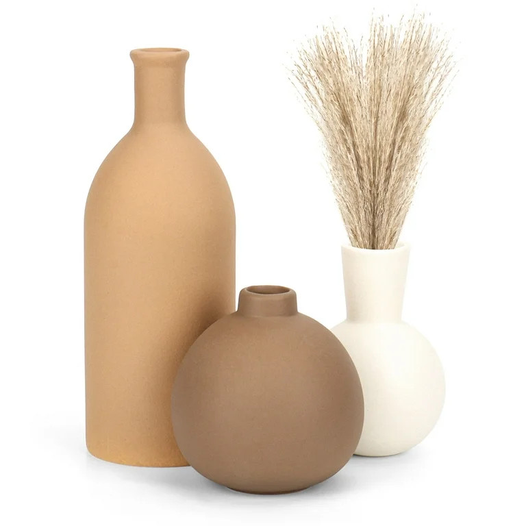Sanmadrola Ceramic Vase Set for Flowers, Farmhouse Vases Home Decor Pottery Vases for Pampas Gras... | Walmart (US)