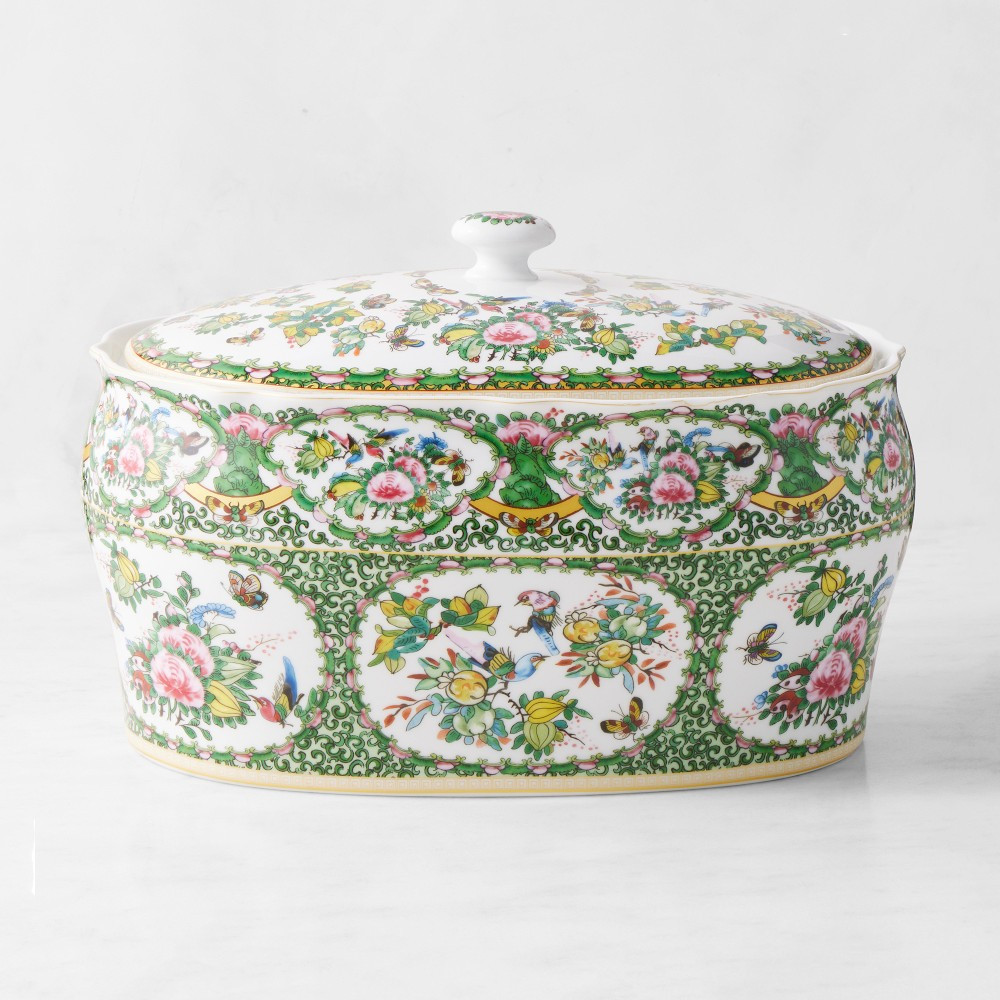 Famille Rose Ceramic Breadbox | Williams-Sonoma