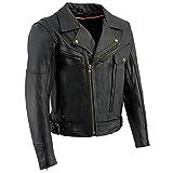 Milwaukee Leather LKM1770 Men's Black Leather Jacket with Belt Utility Pocket - 3X-Large | Amazon (US)