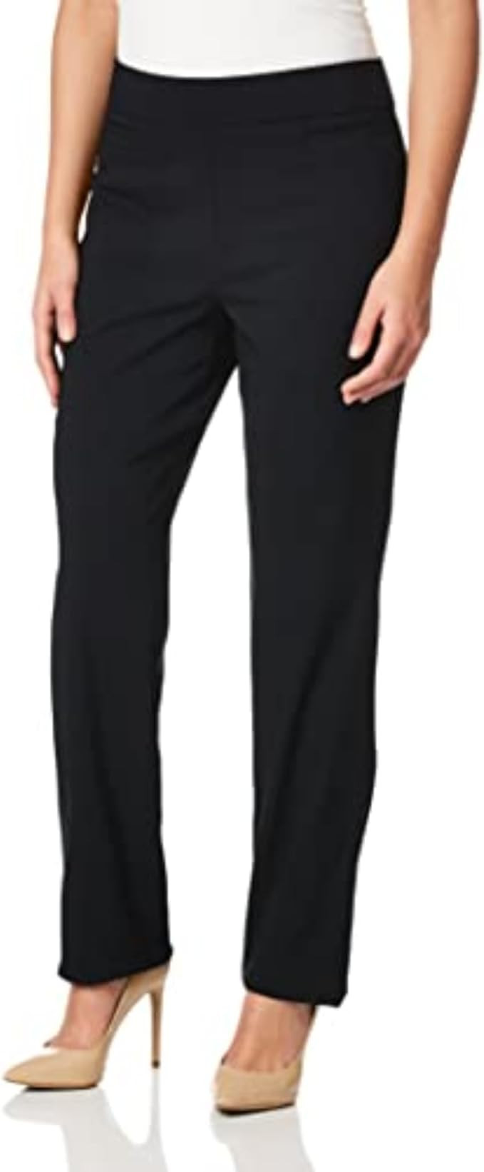 Briggs New York Women's Super Stretch Millennium Welt Pocket Pull on Career Pant (Average & Short... | Amazon (US)