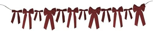 Velvet Bow Garland Banner -Coquette Bachelorette Party Decor, Bridal Shower Backdrop, Wedding & B... | Amazon (US)