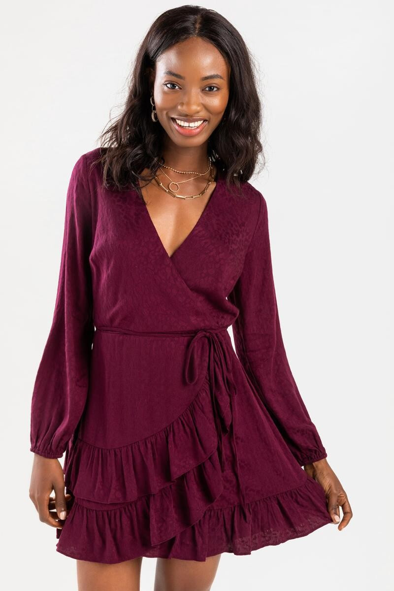 Lorrie Animal Wrap Mini Dress | Francesca’s Collections
