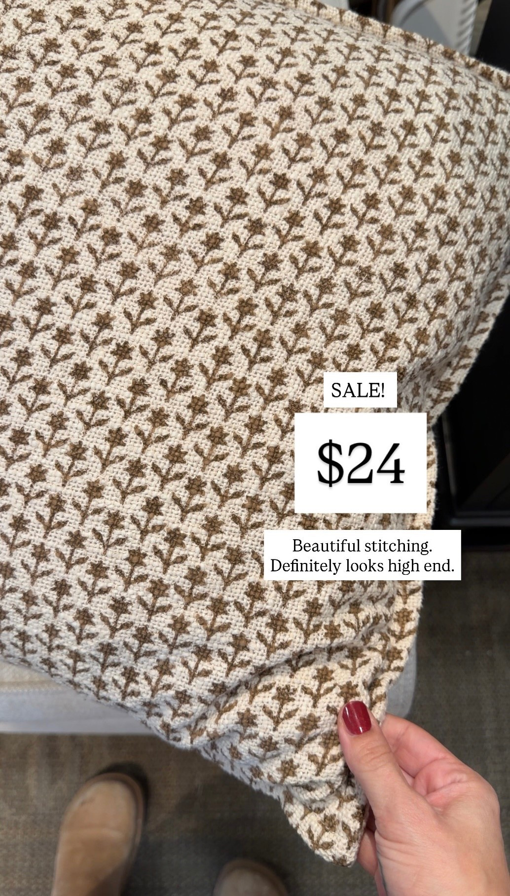 Oh my gosh, run for this new pillow from Kirkland’s. It’s so beautiful would match anything very neutral, but the stitching is so beautiful subtle floral pat.

#LTKSaleAlert #LTKHome