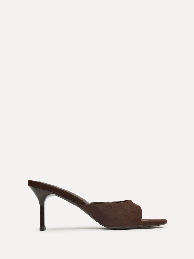 Linzi Dark Brown Erin Mule Heeled Sandals | Next EU