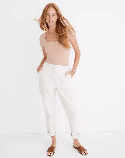 Ribbed Square-Neck Thong Bodysuit | Madewell