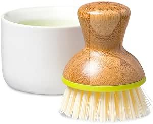 Full Circle Bubble Up Ceramic Soap Dispenser & Bamboo Handle Dish Brush – Replaceable Kitchen D... | Amazon (US)