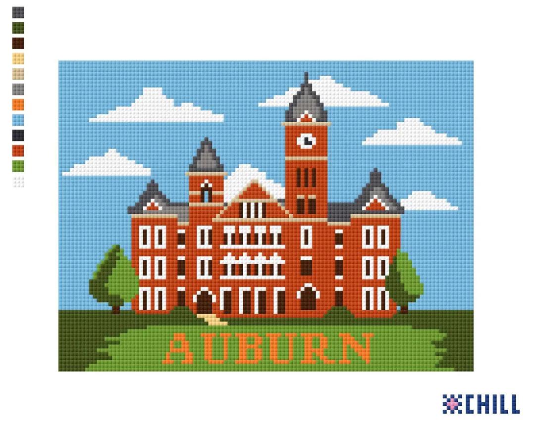 Auburn - Samford Hall Needlepoint Canvas: Alabama Landmark (5x7 Image on 8x10 Canvas) - Etsy | Etsy (US)