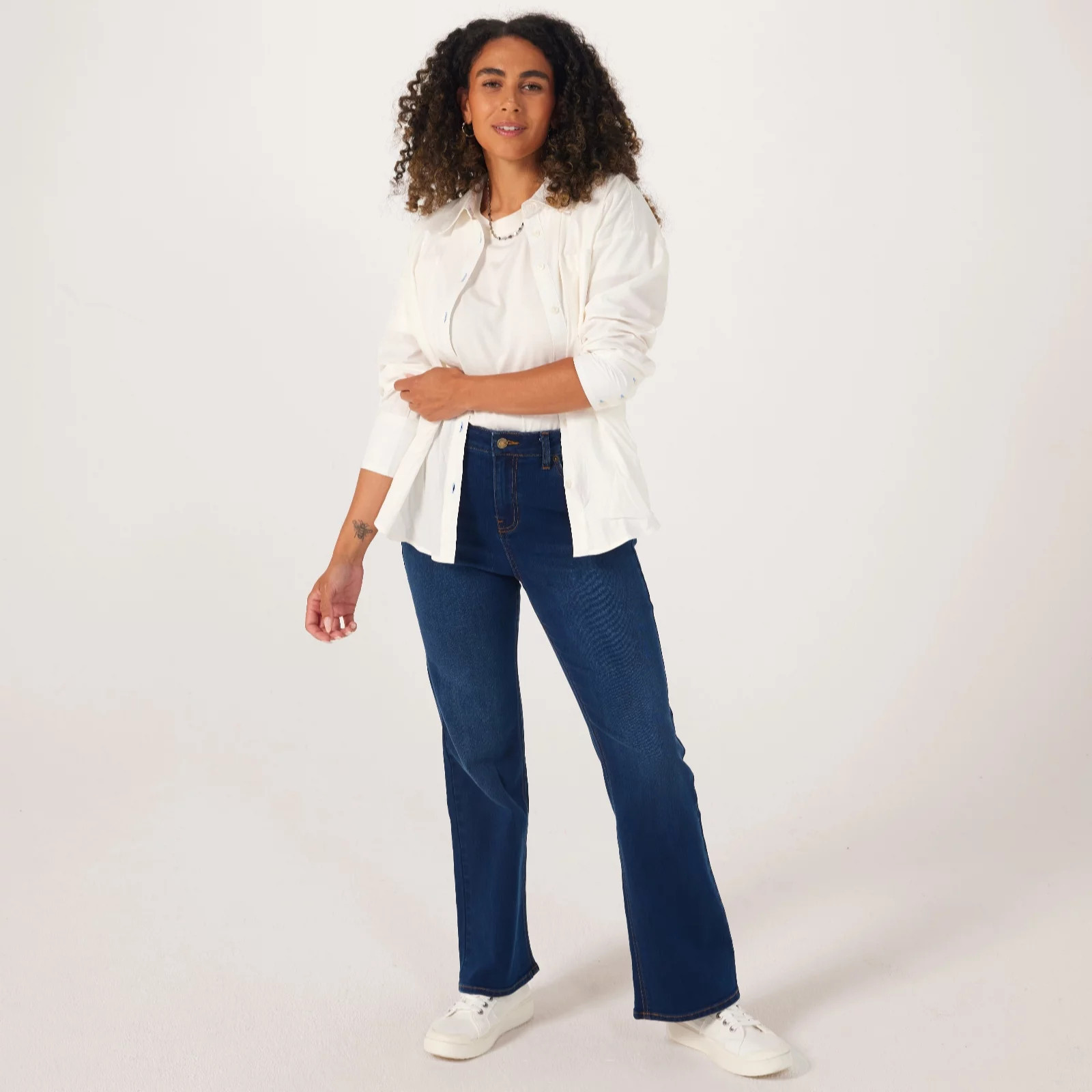 Dannii Minogue High Waist Bootcut Denim Jean Standard - QVC UK | QVC UK
