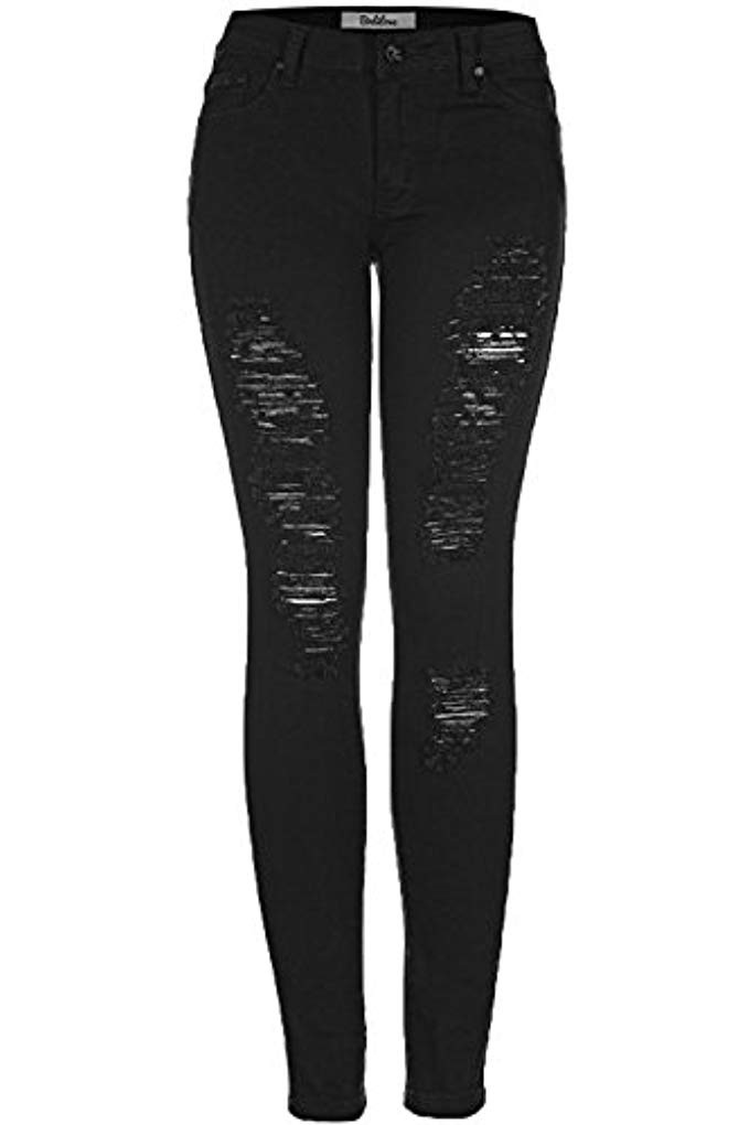 2LUV Women's Distressed Skinny Jeans | Amazon (US)