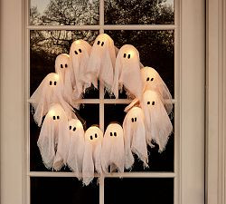Lit Ghosts Wreath | Pottery Barn (US)
