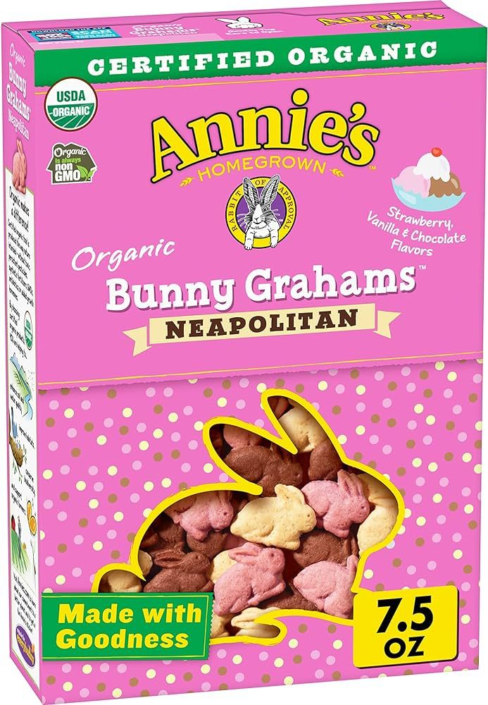 Annie's Organic Bunny Grahams Snacks, Neapolitan, 7.5 oz. | Amazon (US)