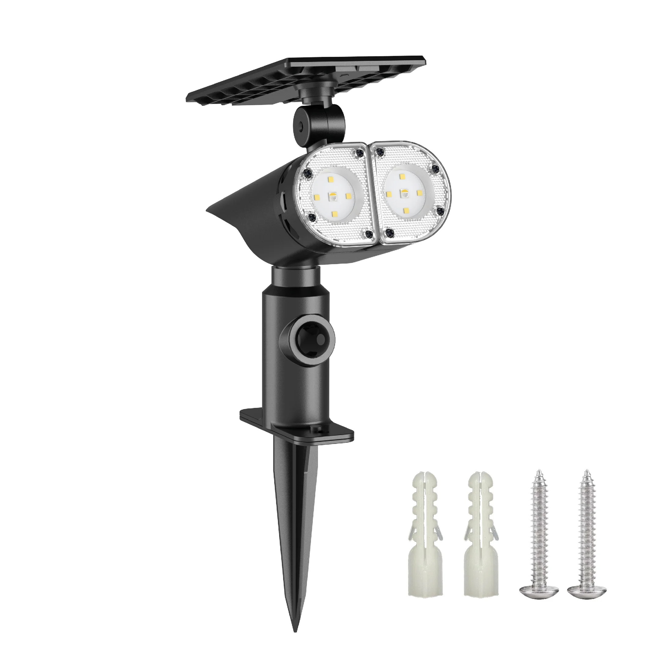 Better Homes & Gardens Solar Motion Sensor Dual-Head LED Outdoor Spotlight, Adjustable, 600 Lumen... | Walmart (US)