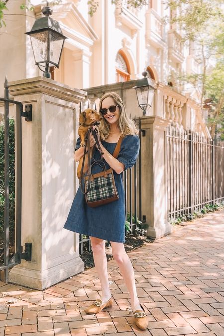Can’t decide which is cuter: Noodle or the under-$20 plaid bag from @walmartfashion! 😍 Always obsessed with Free Assembly, and the fall line is incredible! #WalmartPartner #WalmartFashion 

#LTKfindsunder50