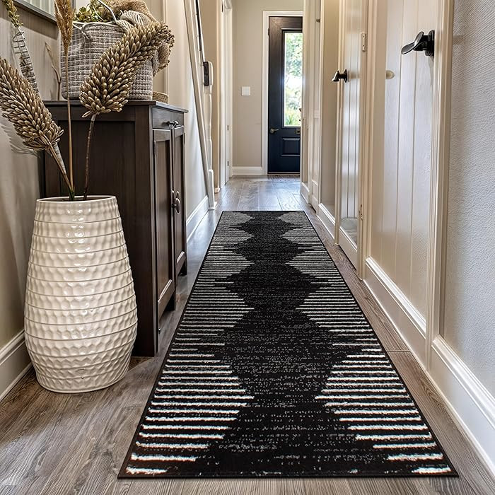 Rugshop Bohemian Stripe Stain Resistant High Traffic Living Room Kitchen Bedroom Dining Home Offi... | Amazon (US)
