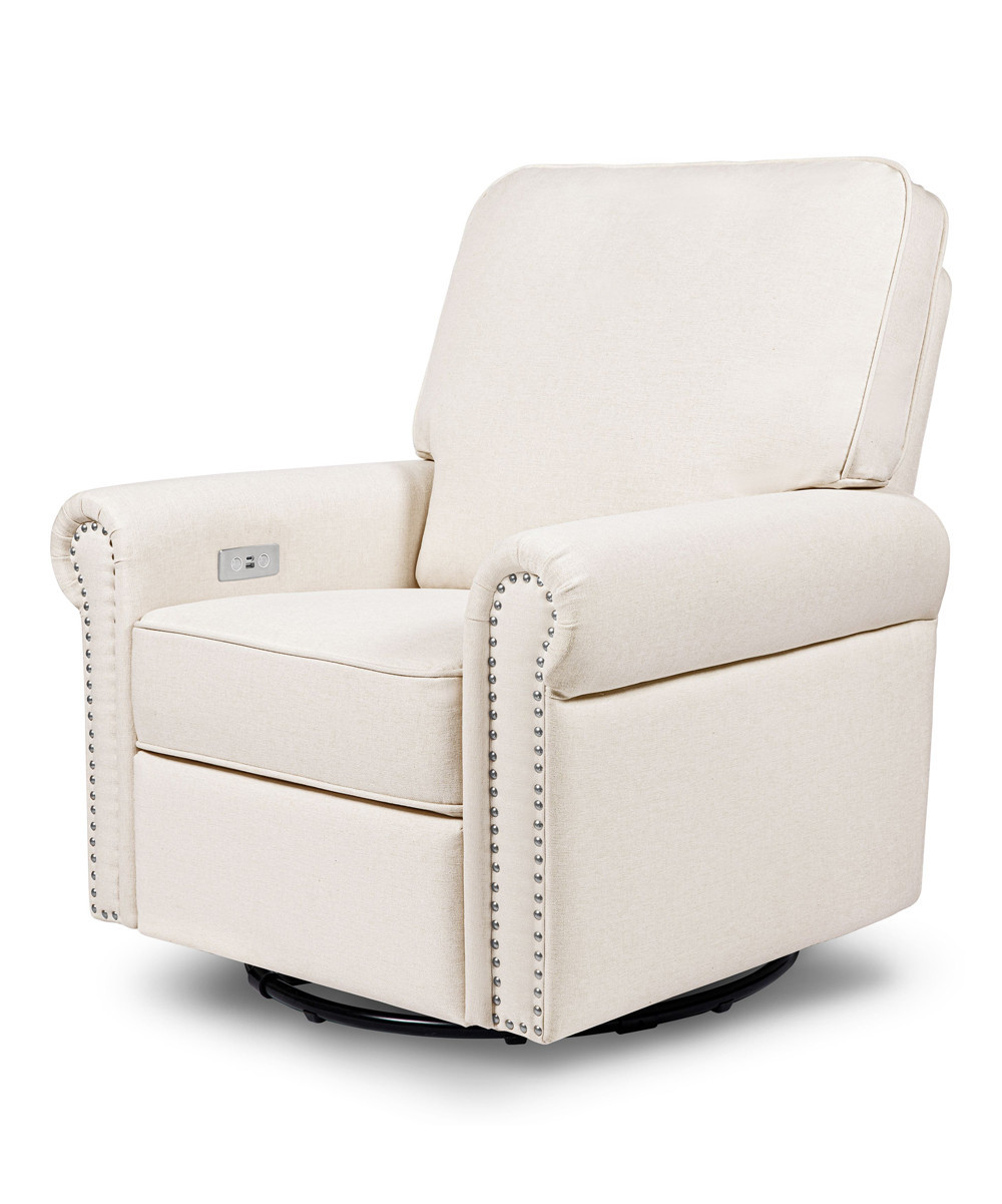 Namesake Nursery Gliders & Recliners Performance - Performance Cream Eco-Weave Linden Power Recliner | Zulily