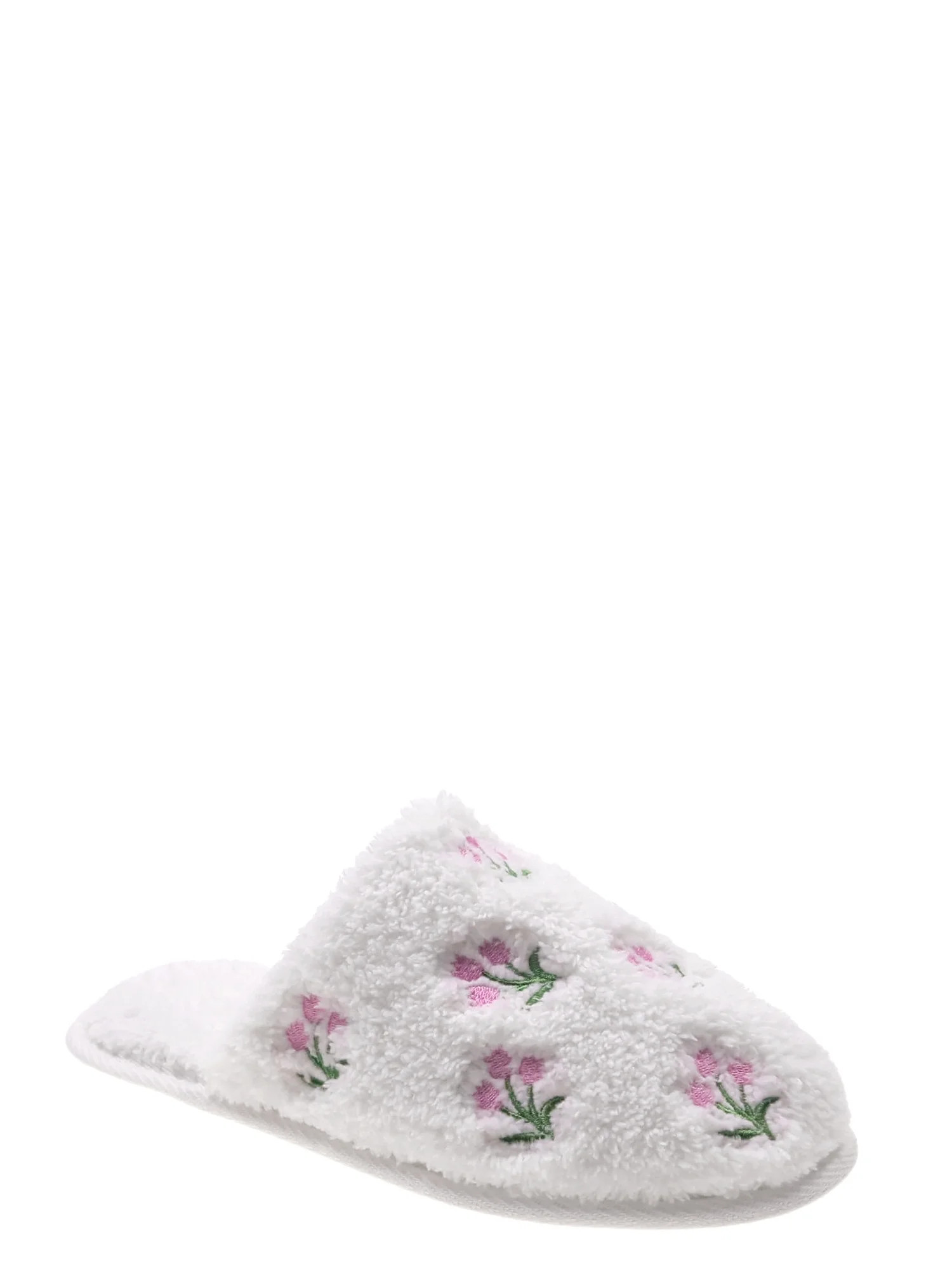 Wonder Nation Little & Big Girls Scuff Flower Slippers | Walmart (US)