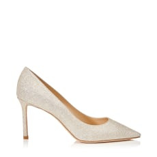 Platinum Ice Dusty Glitter Pointy Toe Pumps | Jimmy Choo (US)
