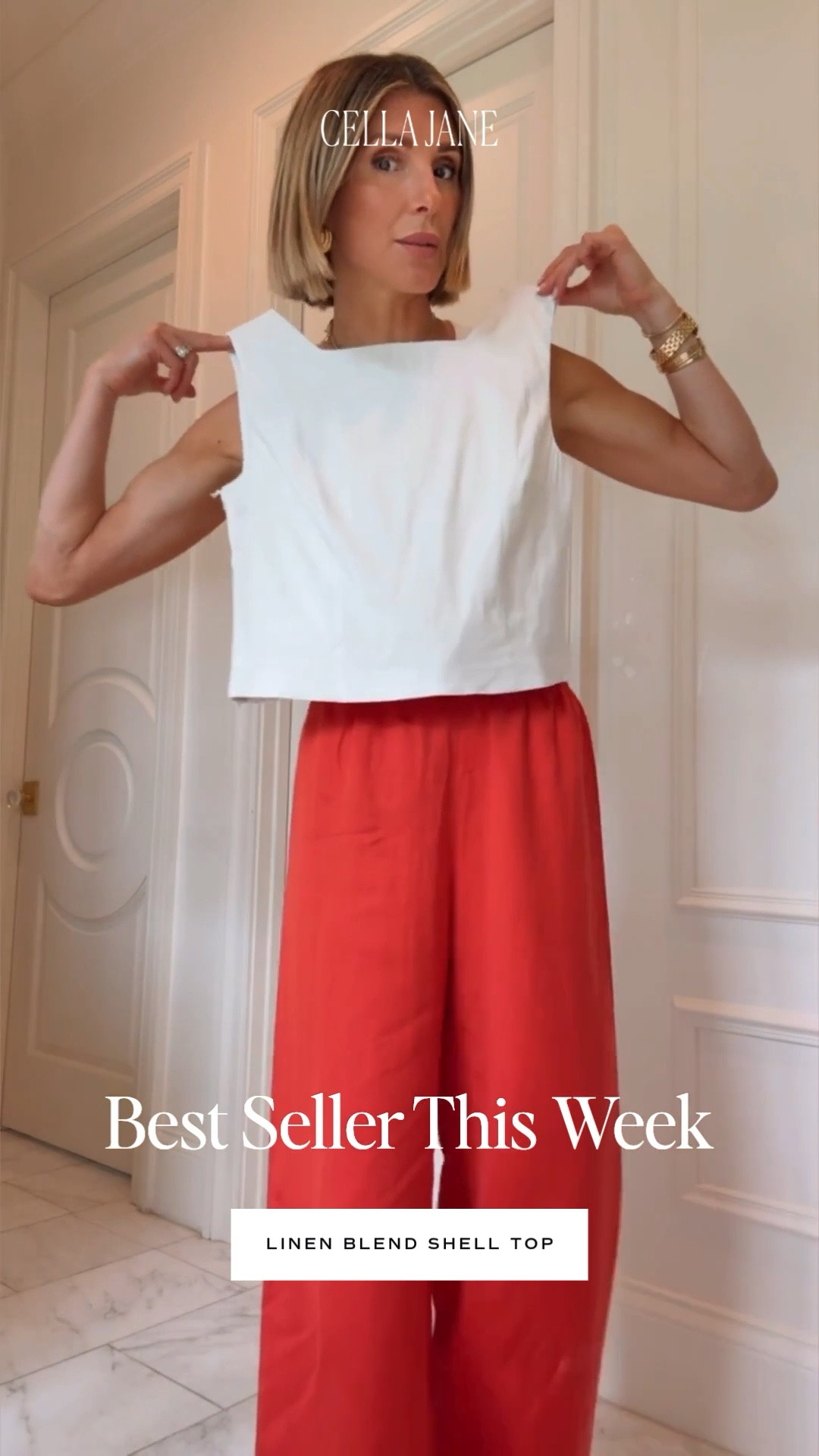 This linen blend shell top is a BEST SELLER this week! 

Shop them all here ➡️

#LTKsummer