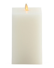 7.5in Led Moving Flame Square Pillar Candle | TJ Maxx