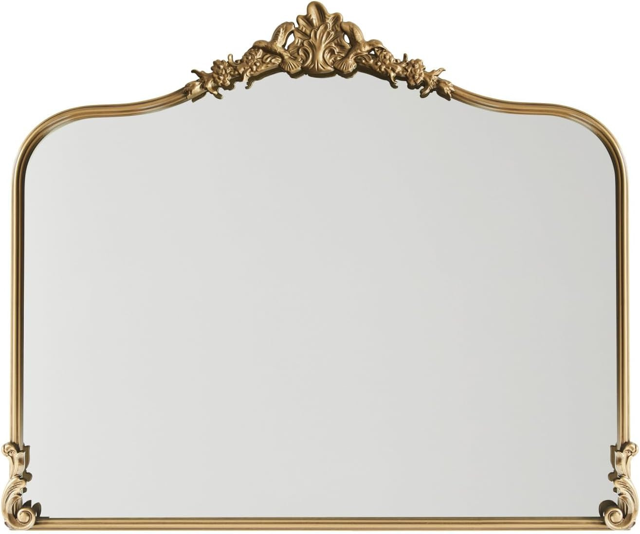 Vintage Gold Wall Mirror 36x30 Inch, Baroque Design, Ornate Arched Frame | Amazon (US)