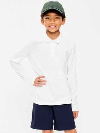 School Uniform Long-Sleeve Polo Shirt for Boys | Old Navy (CA)