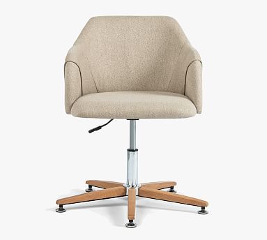 Colusa Upholstered Swivel Desk Chair | Pottery Barn (US)