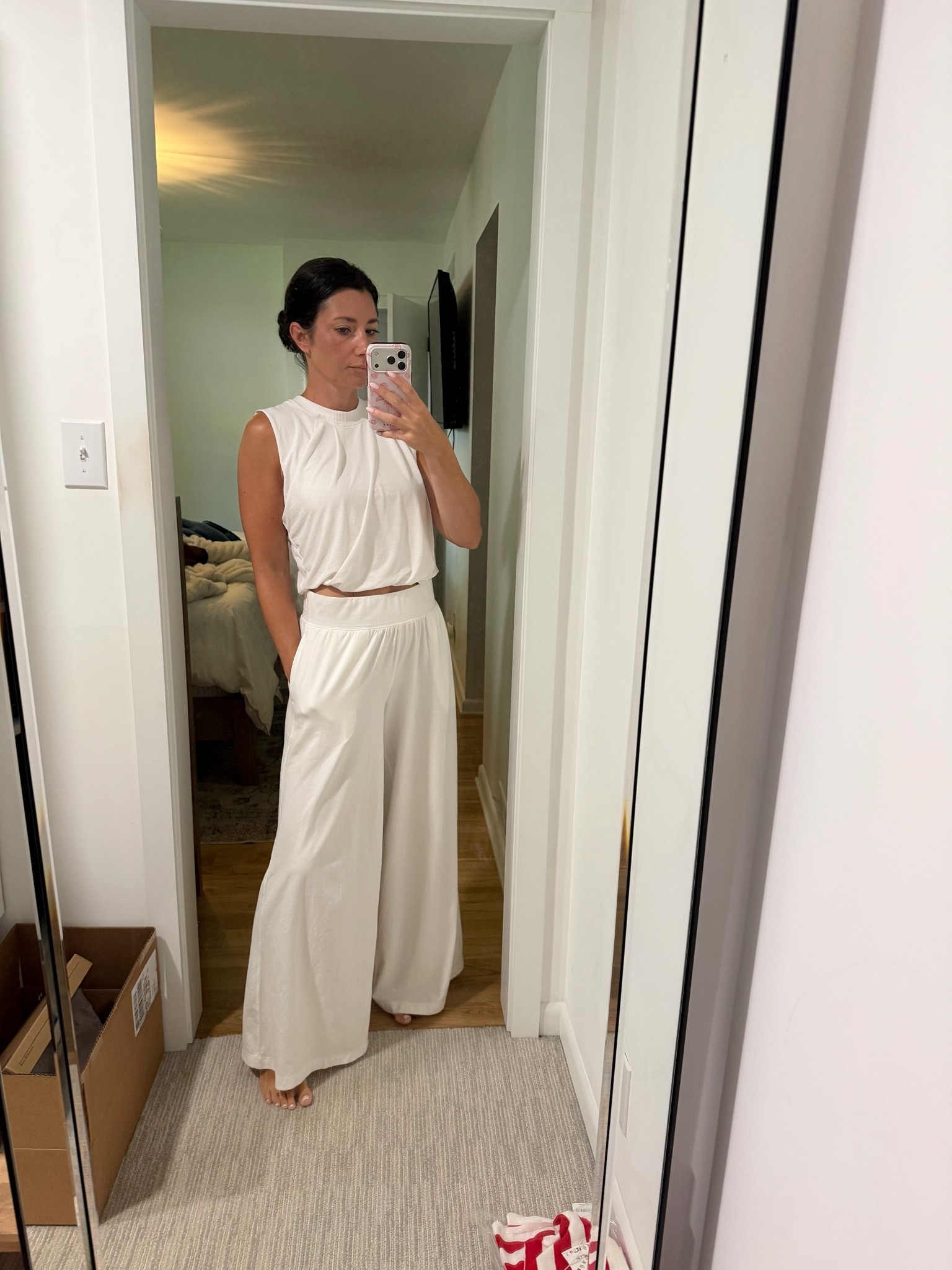 Love this set throw a cardi or sweatshirt over or I pair this flowy tank with the pants!! So versatile! Wearing a small in both

#LTKActive #LTKdayinmylife #LTKWorkwear