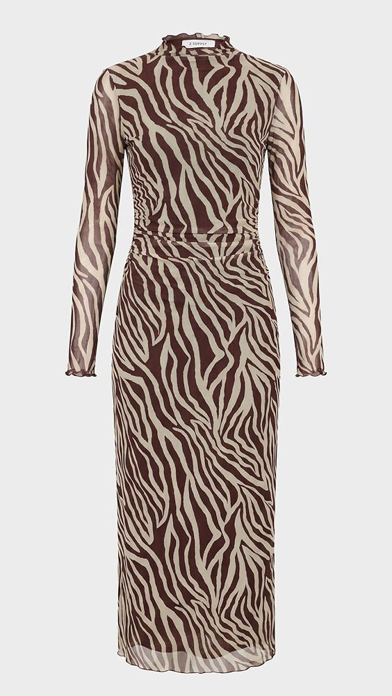 Z Supply Sevilla Zebra Dress Velvet Rouge XL | Shopbop