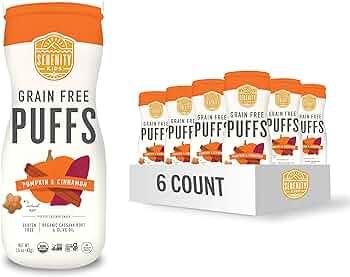 Serenity Kids 6+ Months Grain Free Puffs Toddler & Baby Snack | No Added Sugar, Gluten & Rice Fre... | Amazon (US)
