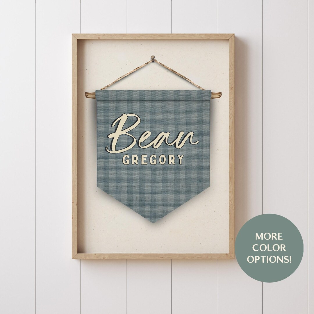 Custom Name Pennant Flag Personalized Pennant Banner Baby Shower Birthday Gift Boho Boys Room Dec... | Etsy (US)