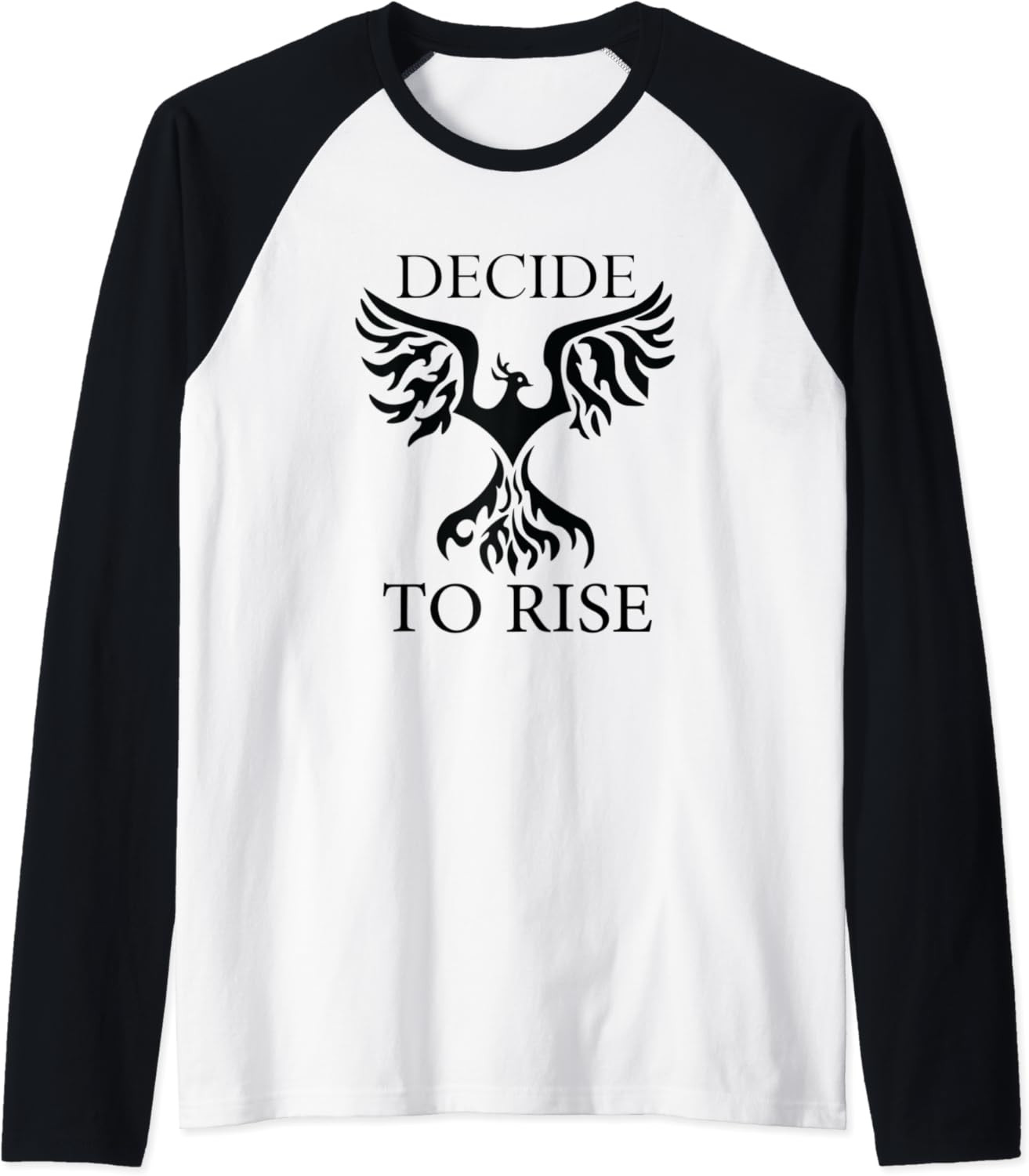 DECIDE TO RISE PHOENIX BASEBALL TEE Best Motivation Tee Raglan Baseball Tee | Amazon (US)