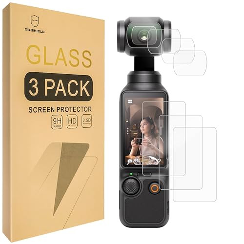 Mr.Shield Screen Protector For DJI Osmo Pocket 3 Camera [Lens+LCD Screen] [3+3 Pack] [Tempered Glass] [Japan Glass with 9H Hardness] Screen Protector | Amazon (US)