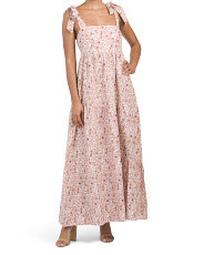Linen Maxi Dress With Bow Straps | Marshalls