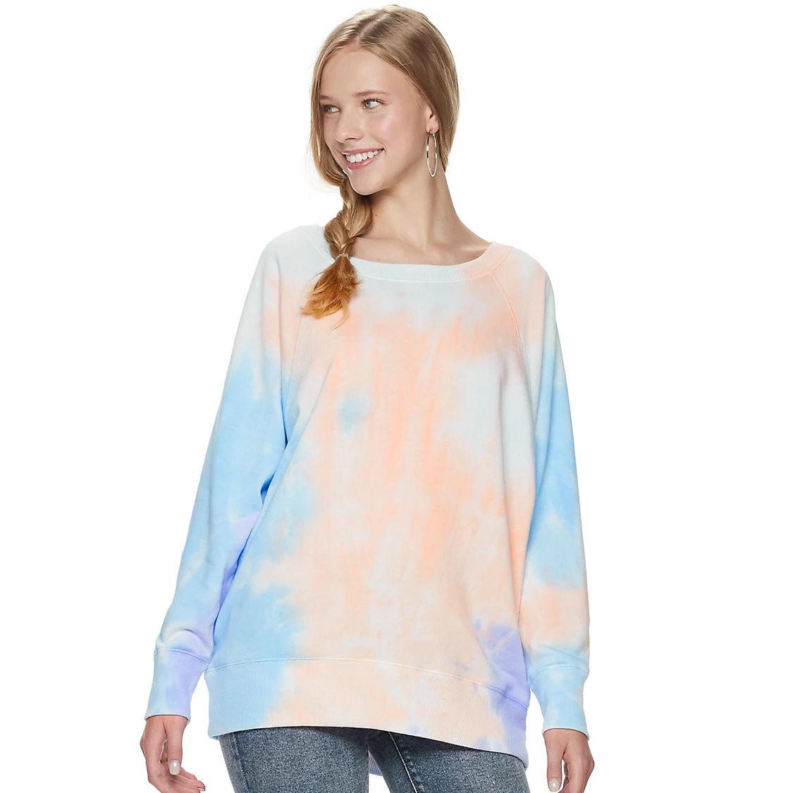 Juniors' SO® Oversized Crew Tunic Sweatshirt | Kohl's