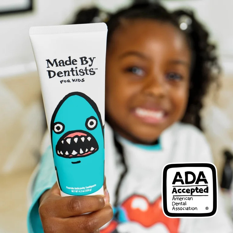 Made by Dentists Shark Anticavity Kids Fluoride Toothpaste, Watermelon, 4.2 oz | Walmart (US)