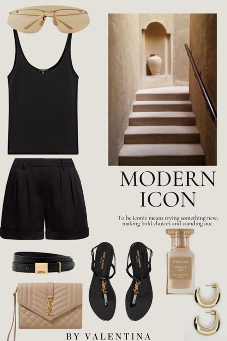Modern Icon - trying something new, making bold choices and standing out! 

Spring Summer Outfit, Summer Outfit Inspiration, Vacation Outfit, Casual Style, Black Tank, Wardrobe Staples, Outfit Idea, YSL Sandals 

#LTKSeasonal #LTKStyleTip #LTKTravel