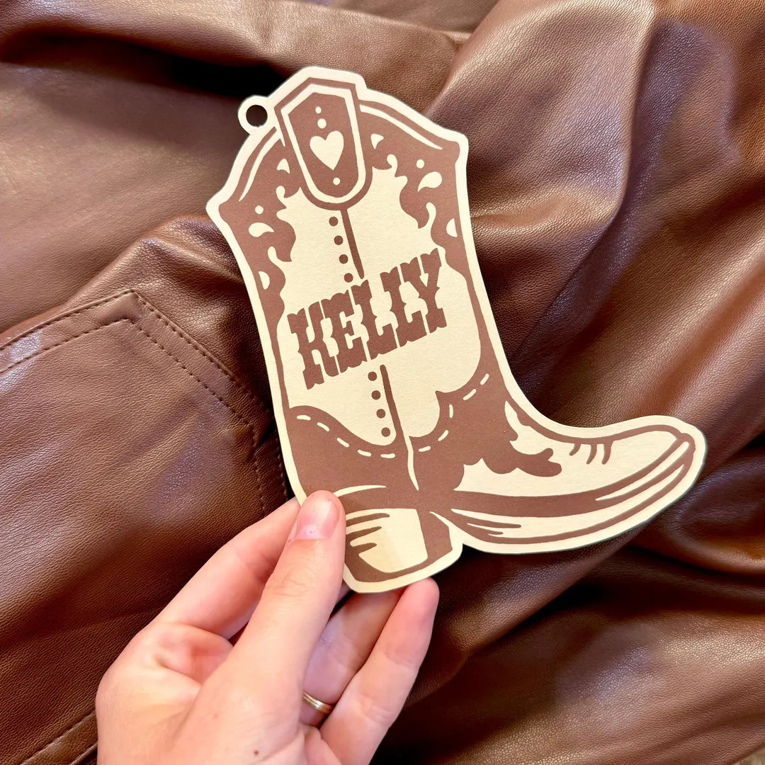 Cow Print Boot Nametag, Last Rodeo Bachelorette Party, Bridesmaid Proposal | Etsy (US)