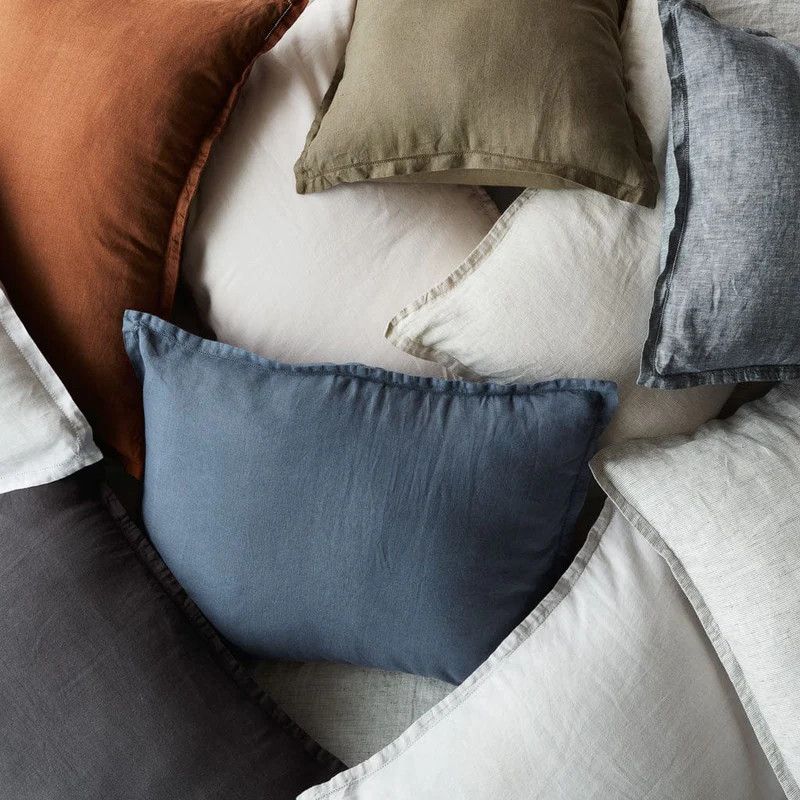 Stonewashed Linen Euro Shams | The Citizenry